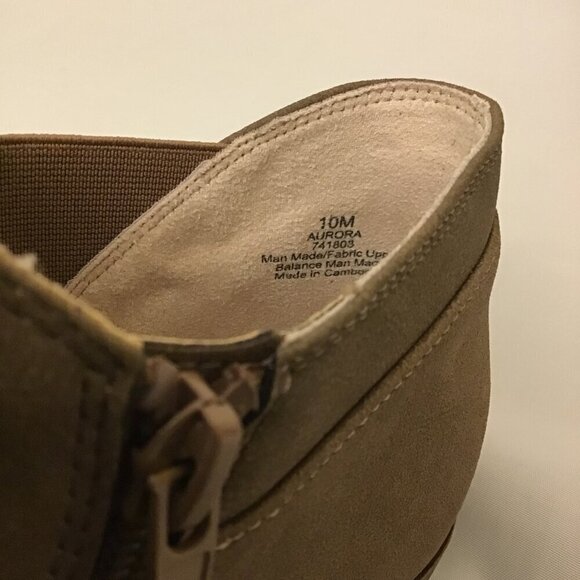 Life Stride 10 Aurora Ankle Boots Women’s Booties Brown Chunky Block Heels - Picture 7 of 11